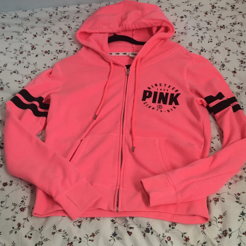 Victoria’s Secret PINK Zip-up Drawstring Hoodie